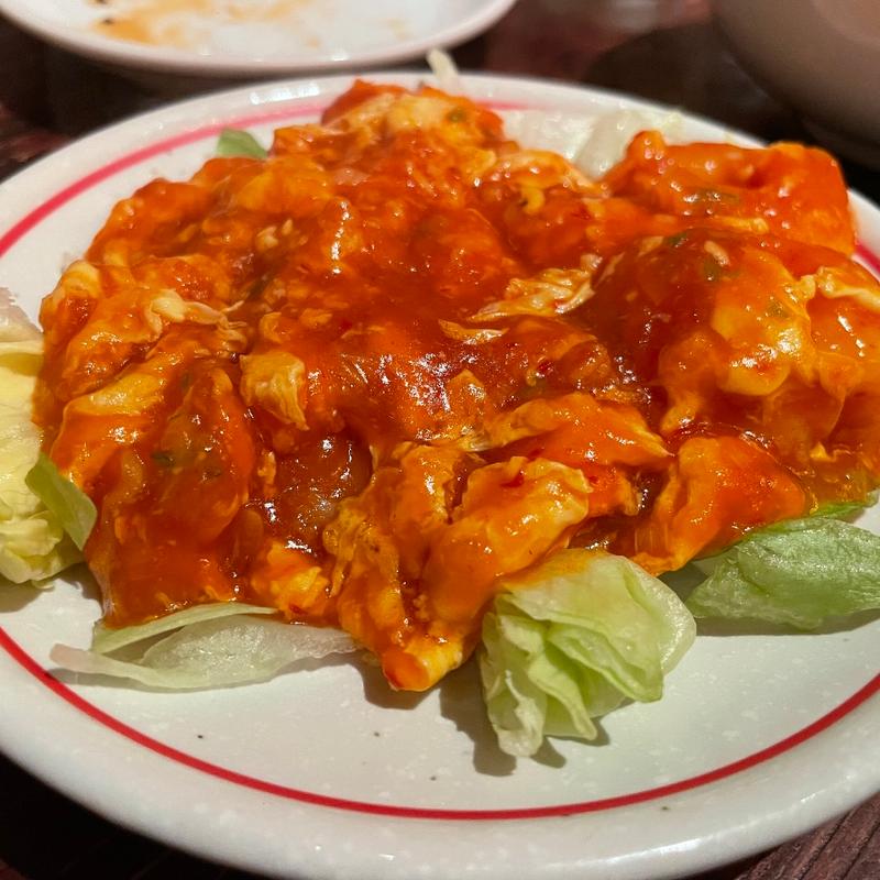 青龍門セット 海老と玉子のチリソース炒め(青龍門 イクスピアリ店｜中華台湾家庭料理)