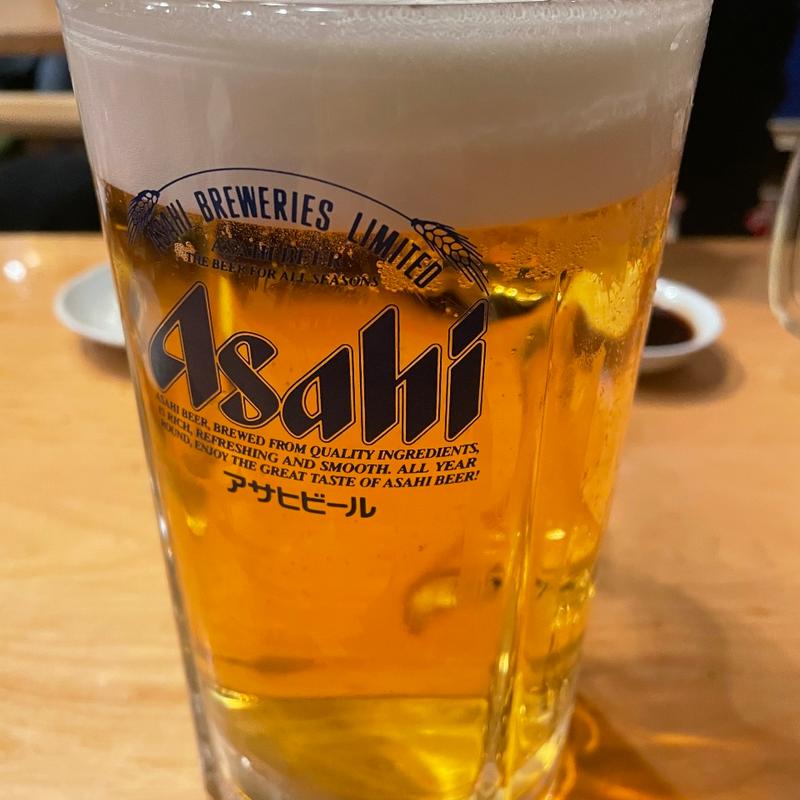 生ビールめちゃでかジョッキ(串かつどて焼 かつよし)