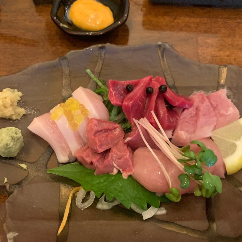 大和鶏お造り盛り合わせ(天満橋 焼き鳥 居酒屋 和元 (わげん))