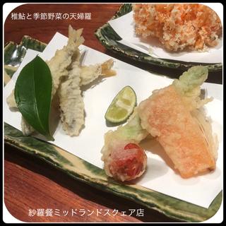稚鮎と季節野菜の天ぷら(紗羅餐 ミッドランドスクエア店)