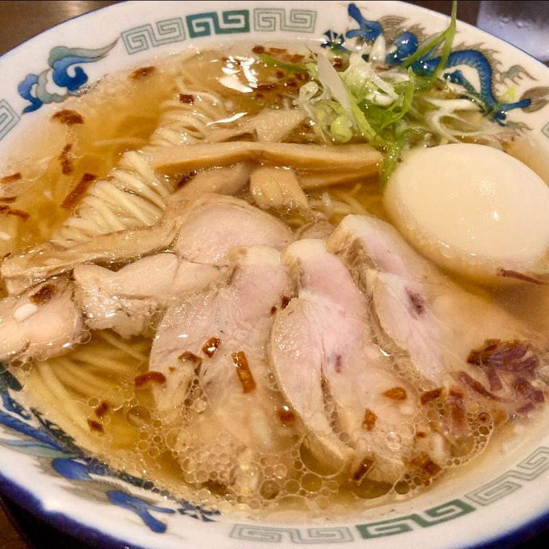 塩らーめん＋半熟煮玉子(らーめん直方)