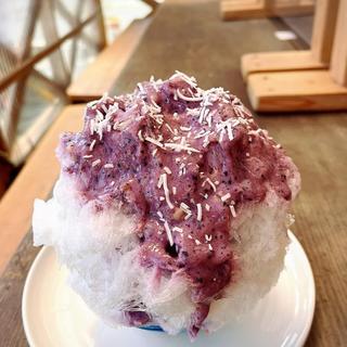 紫バナナココナッツロング(しあわせ かき氷店)