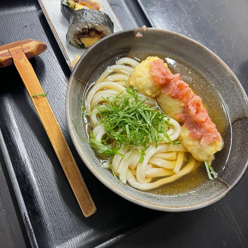 はも天おろし梅かけうどんセット(川久麦笑)