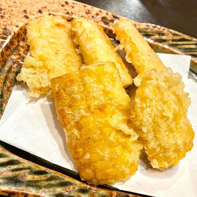 とうもろこし天ぷら(大衆ロマン酒場 焼きんしゃい 近鉄八尾駅前店)
