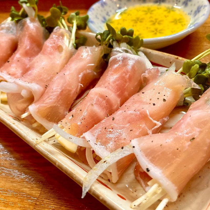 かいわれとチーズの生ハム巻き(南風)