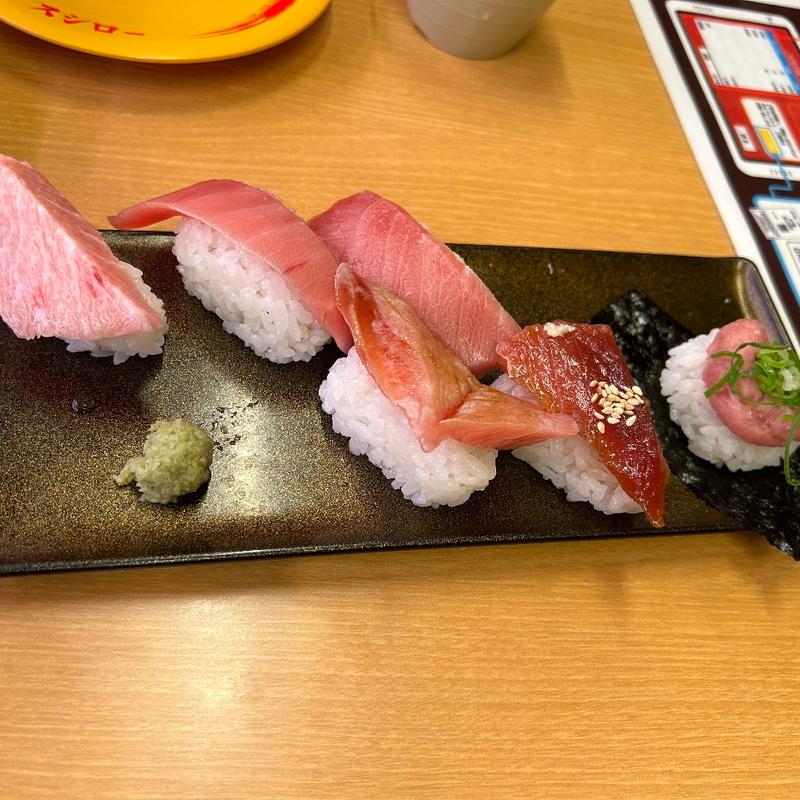 天然インド鮪6貫盛り(スシロー 南砂店)