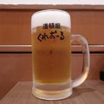 生ビール(中)(本場大阪のたこ焼き くれおーる 道頓堀本店)