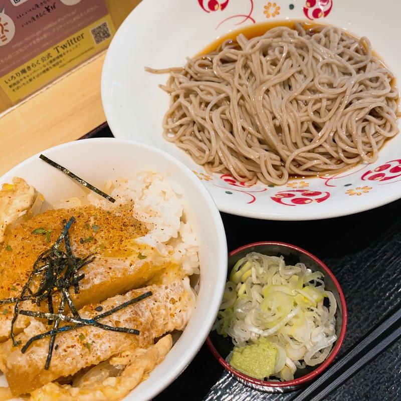 ミニかつ丼 冷しそばセット(いろり庵きらく稲毛店)