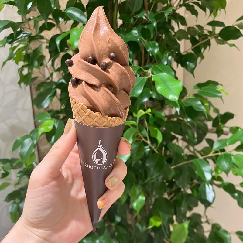 エクアドルショコラソフトクリーム(ル ショコラ ドゥ アッシュ/ポールバセット 渋谷ヒカリエ店)