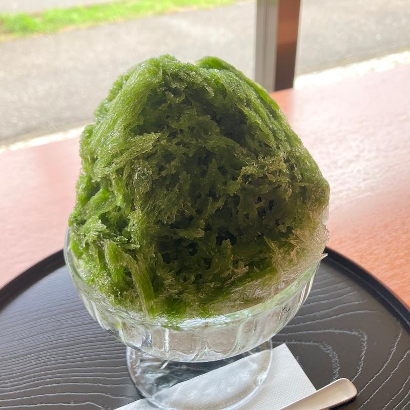 かき氷 抹茶（あずき追加）(喫茶たけやま)