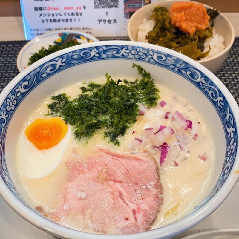 泡あおさ鶏白湯 高菜明太ごはん(鶏56)