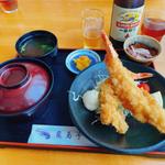 ジャンボエビフライ定食(亀島亭)