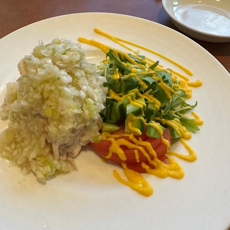 蒸し鶏のさっぱり葱ソース(四川China 八兵衛)