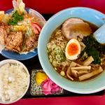 ラーメンセット（半ライス＋唐揚げ）(大内食堂 （オオウチショクドウ）)