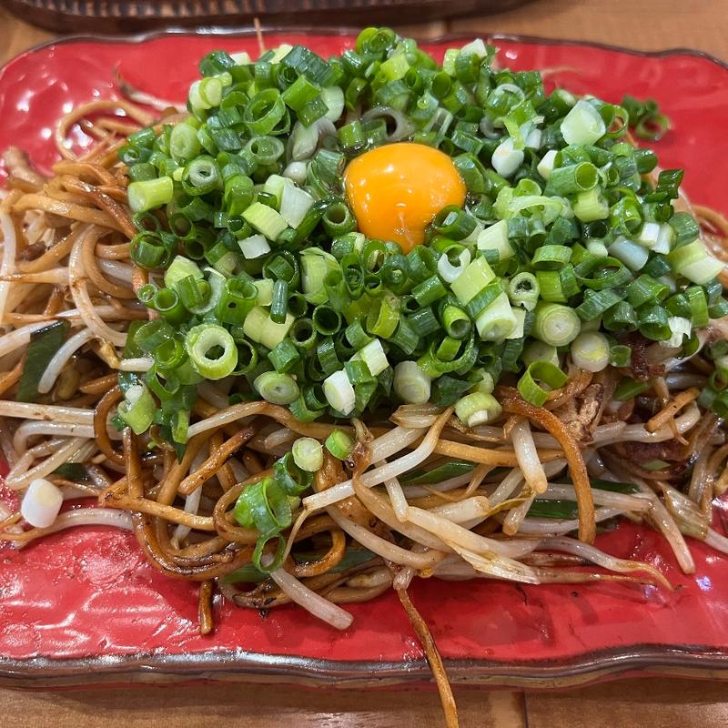 ネギ玉やきそば(バソキ屋 那の川本店 焼そば専門店)