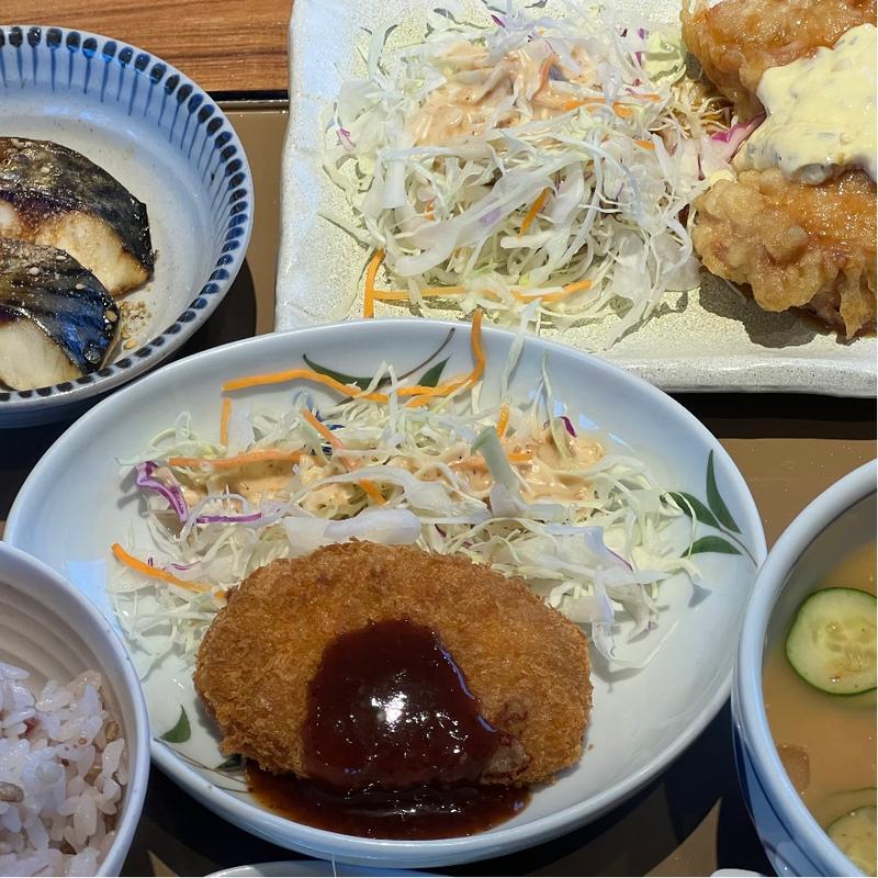 チキン南蛮と冷汁定食(やよい軒 基山店)