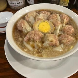 粗挽き肉汁雲呑麺(広州市場 西新宿店)