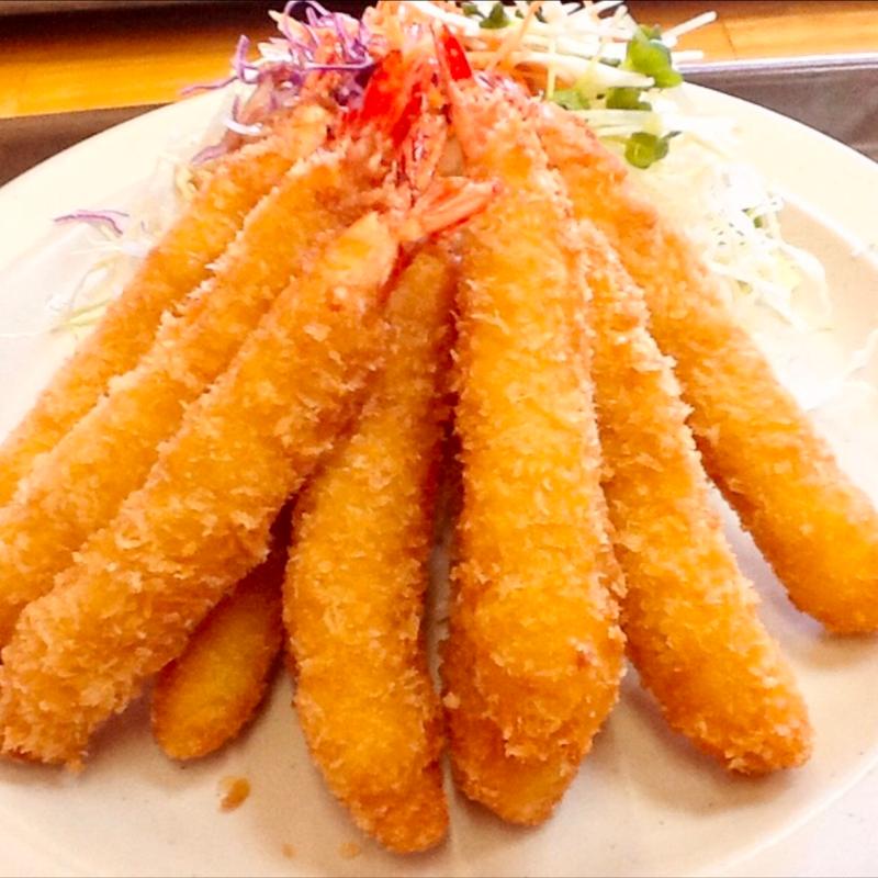 エビフライの大盛り(キッチン よろずや)