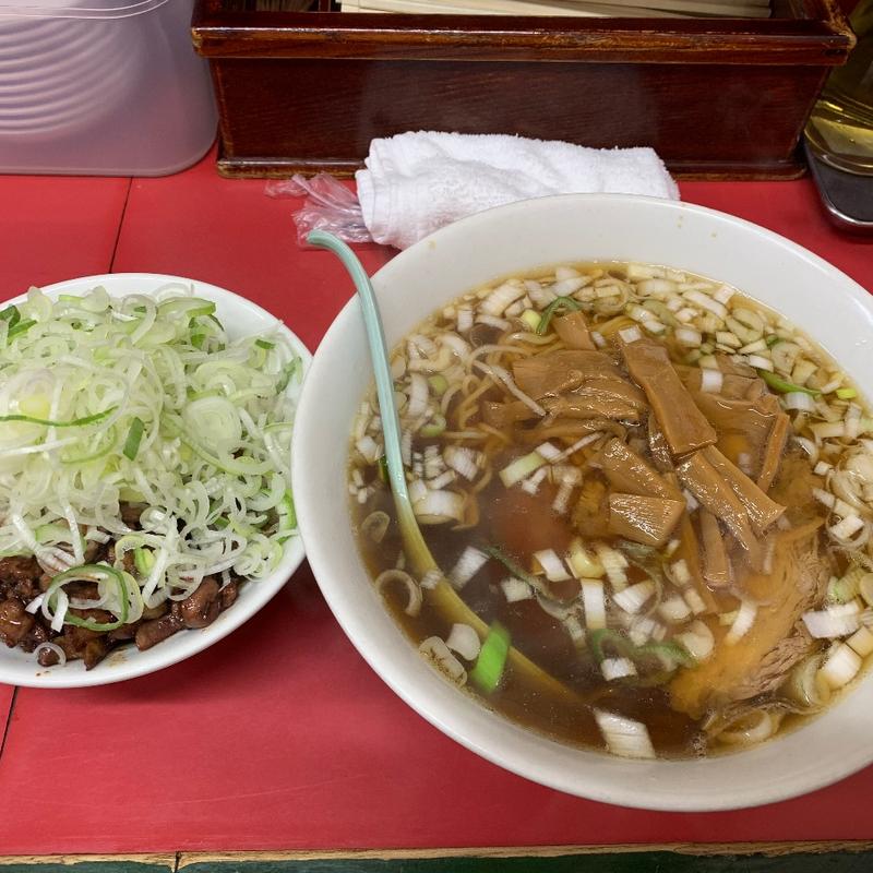 純レバ丼ミニサイズ&しょうゆラーメン(ラーメン 菜苑)