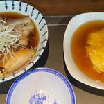 チャーシュー麺天津飯セット