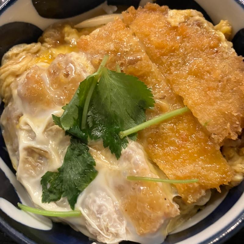 道産もち豚のかつ丼セット (蕎麦切り くろ)