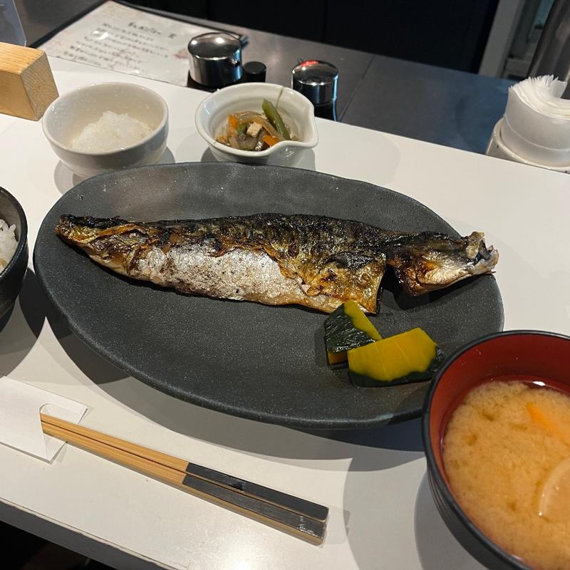 サバの炭火焼定食(手しおごはん玄 中野店)