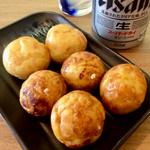 たこ焼き6個＋缶ビール