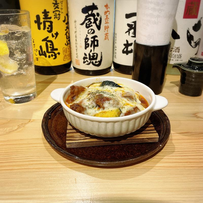 牛すじのミートソースグラタン(味のごんどう)