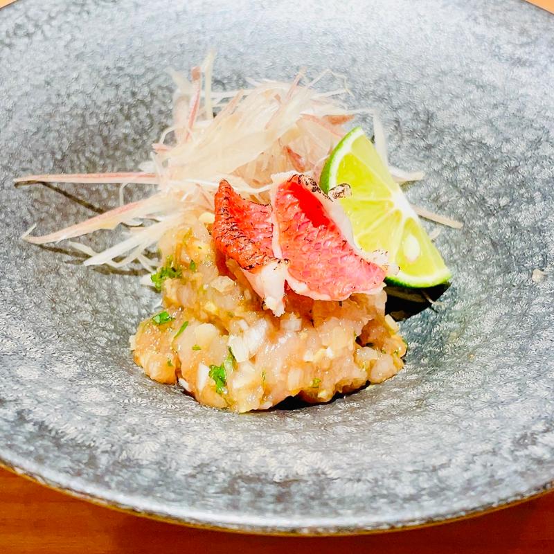 金目鯛のなめろう(築地青空三代目 本店 （ツキジアオゾラサンダイメ）)