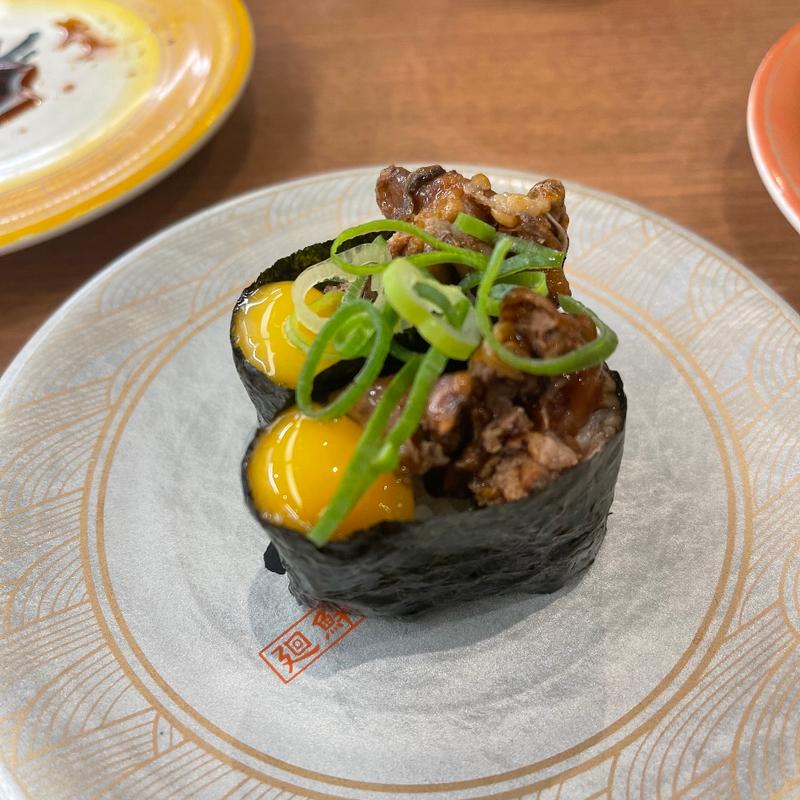 鰻肝月見軍艦(すし官太 三木店)