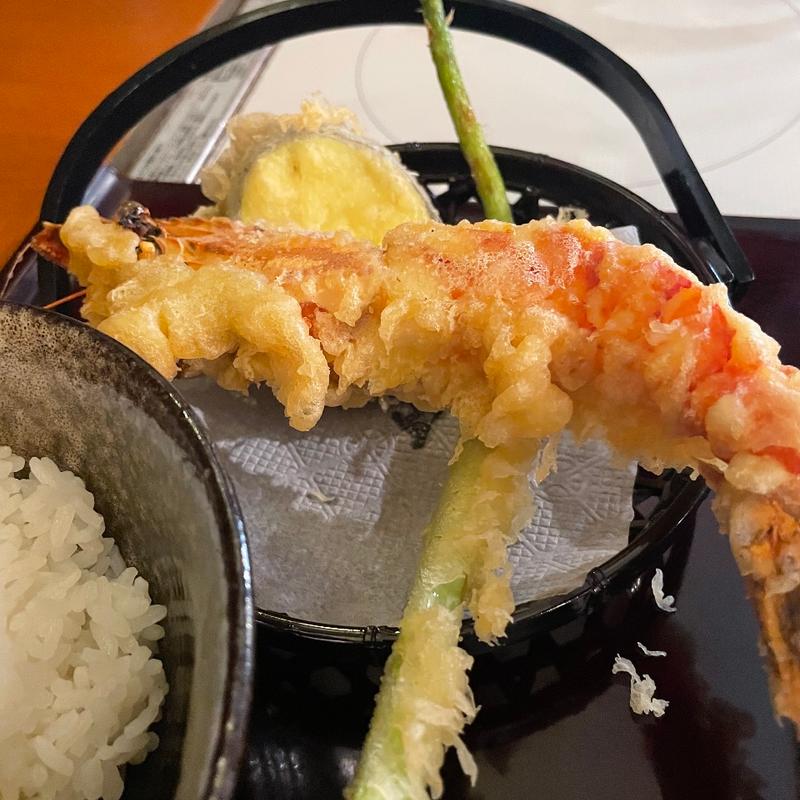 天丼（シータイガー、なす、アスパラ）(揚げ処 えびるす)