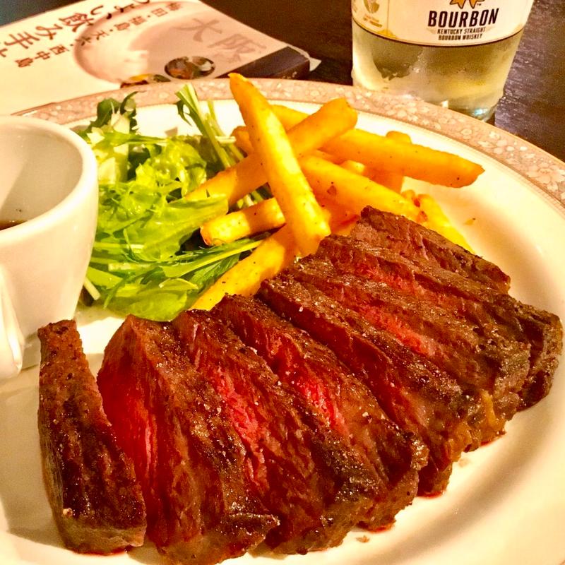 黒粋アンガスプライムビーフのリブロースステーキ(150g)(コーヒーハウスキッシュ 新大阪店)