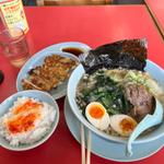 サービスセットB ほうれん草　背脂(ラーメン山岡家 越谷レイクタウン店)