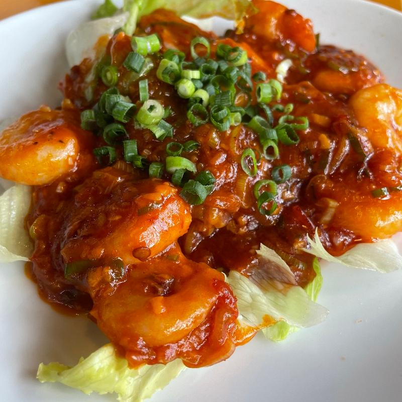 海老のチリソース煮(中国ラーメン 揚州商人 田無店)