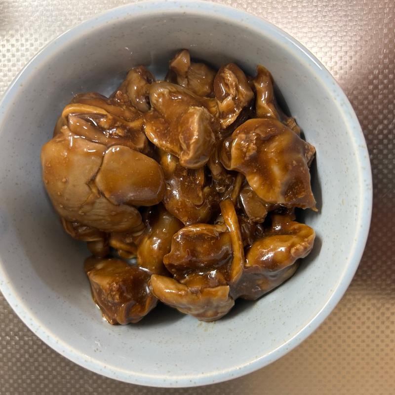 鷄もつ煮（きも､砂肝、きんかん）100g(鳥藤 （とりとう）)