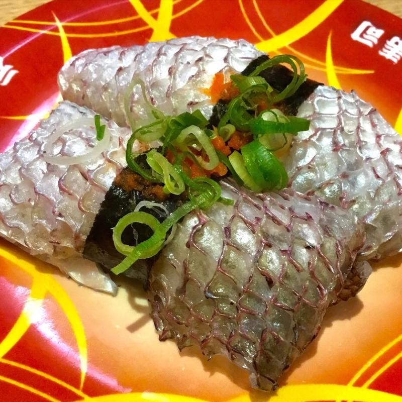 鯛皮湯引き(元禄寿司 野田店)