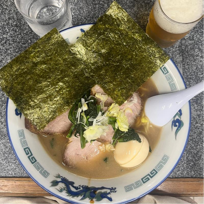 チャーシューメン＋卵(ジャンボラーメン やない)