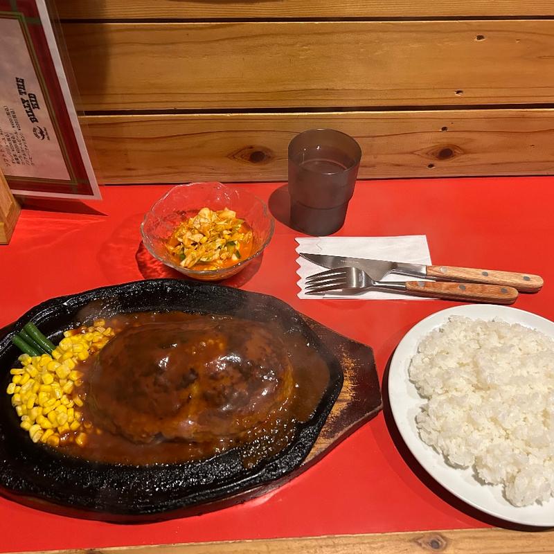 ジャンボハンバーグセット（ライス､サラダ､アメリカンコーヒー）(STEAK HOUSE BILLY THE KID 川崎店)