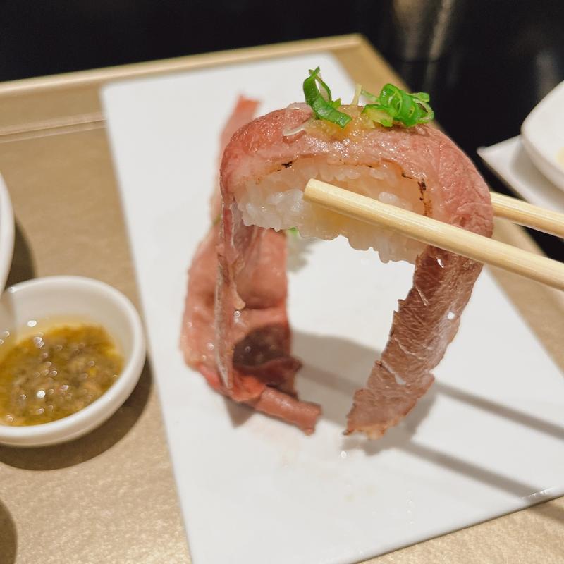 肉寿司せっと(鯛白湯らーめん ○ｄｅ▽)