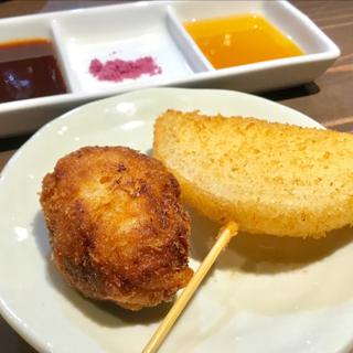 串揚げ(たこクリームコロッケ＋淡路玉ねぎ)(多幸屋3組)