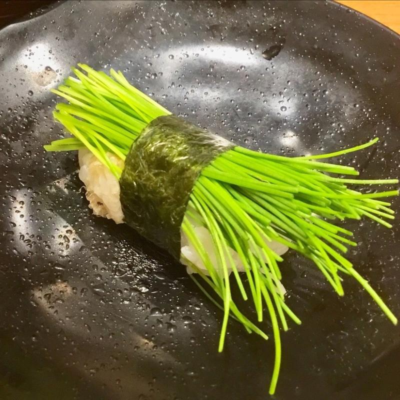 芽ねぎ握り(大阪梅田花火寿司)