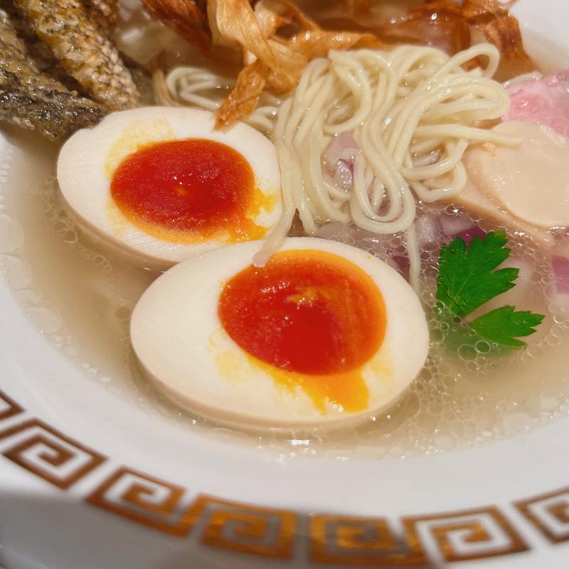 燻製玉子(鯛白湯らーめん ○ｄｅ▽)