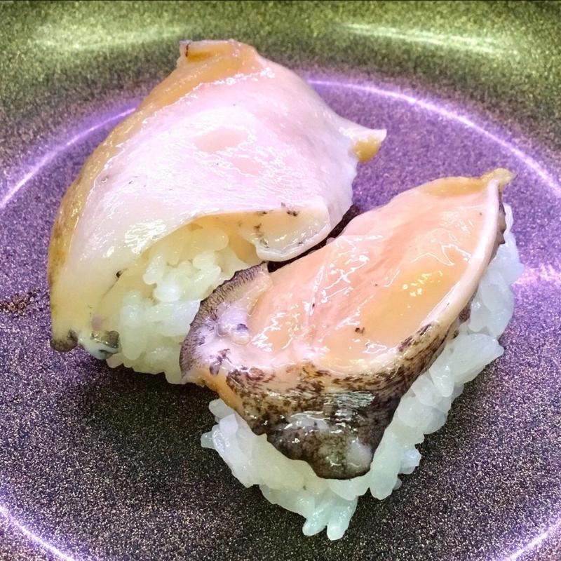 活きあわび2貫(スシロー 鶴見店)