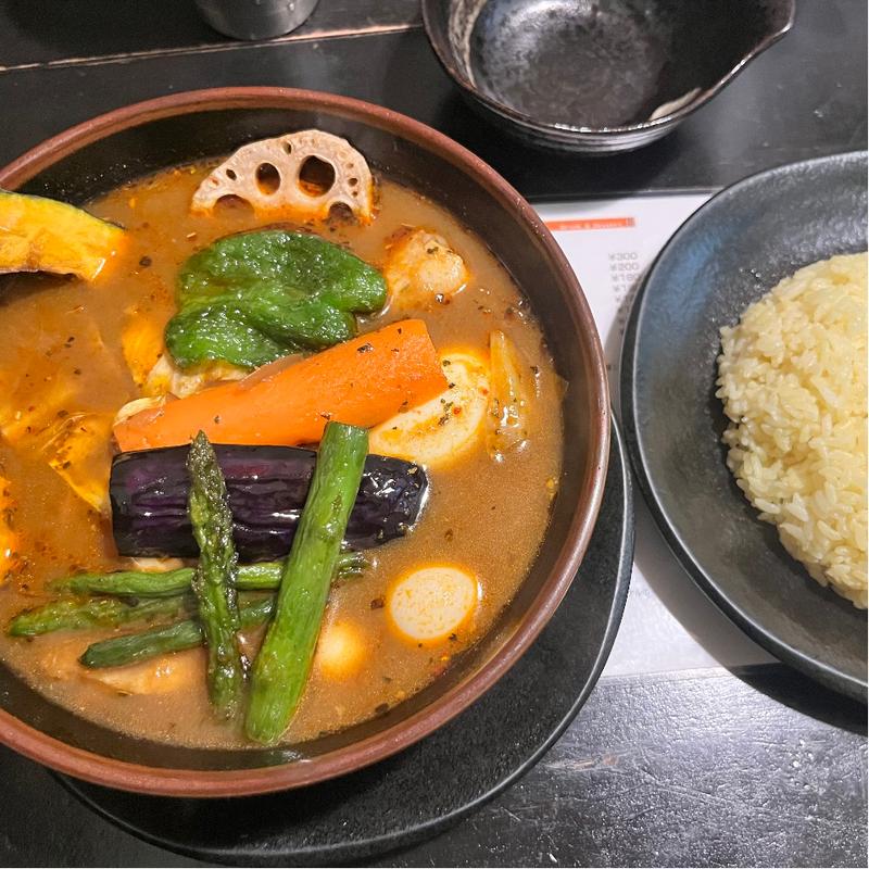 チキン　ゆで卵トッピング(アジアバー ラマイ 旭川東光店)