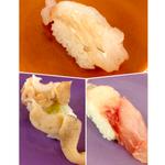 マゾイ＋白バイ貝＋姫魚(漁場直送回転寿司ぶっちぎり！！！ （ぎょじょうちょくそうかいてんずしぶっちぎり！！！）)