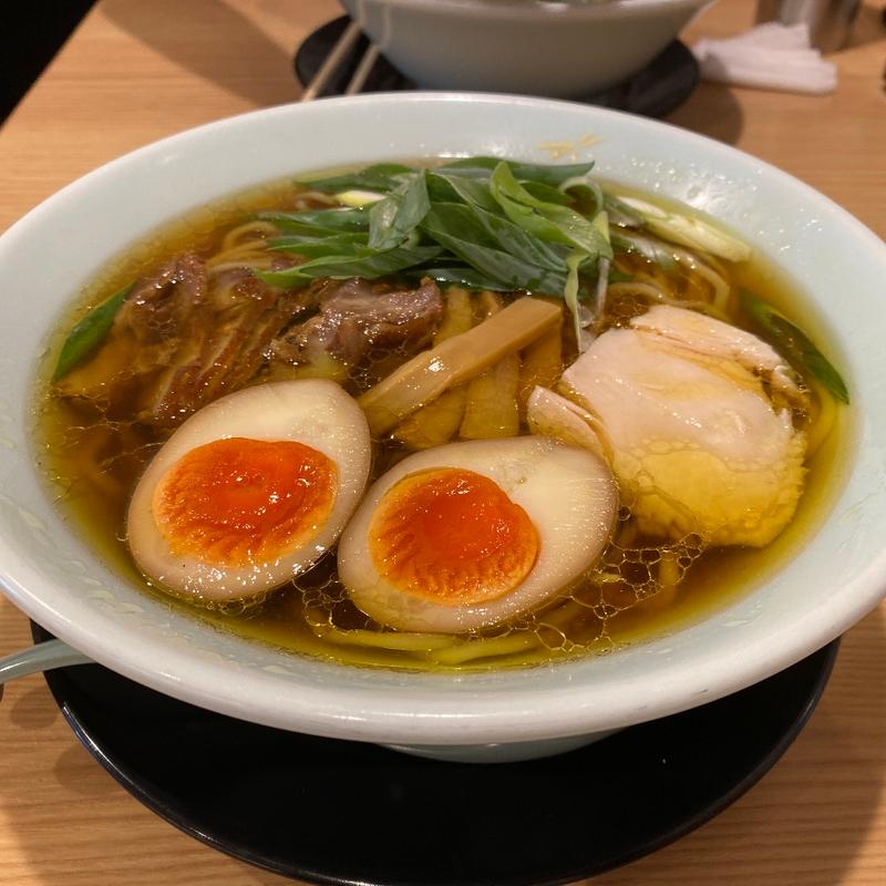 醤油らーめん（味玉入り）(笠岡らーめんTAKETONBO)