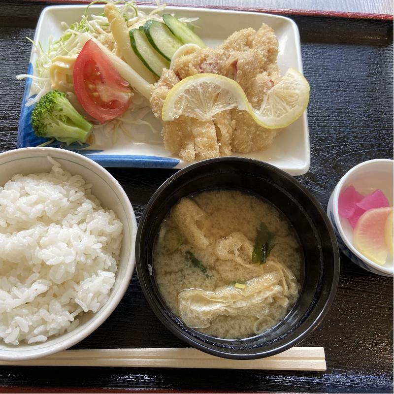 ホッキフライ定食(道の駅 むかわ四季の館)