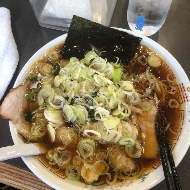 ラーメン　ネギほうれん草増し(青島食堂 曲新町店 （あおしましょくどう）)