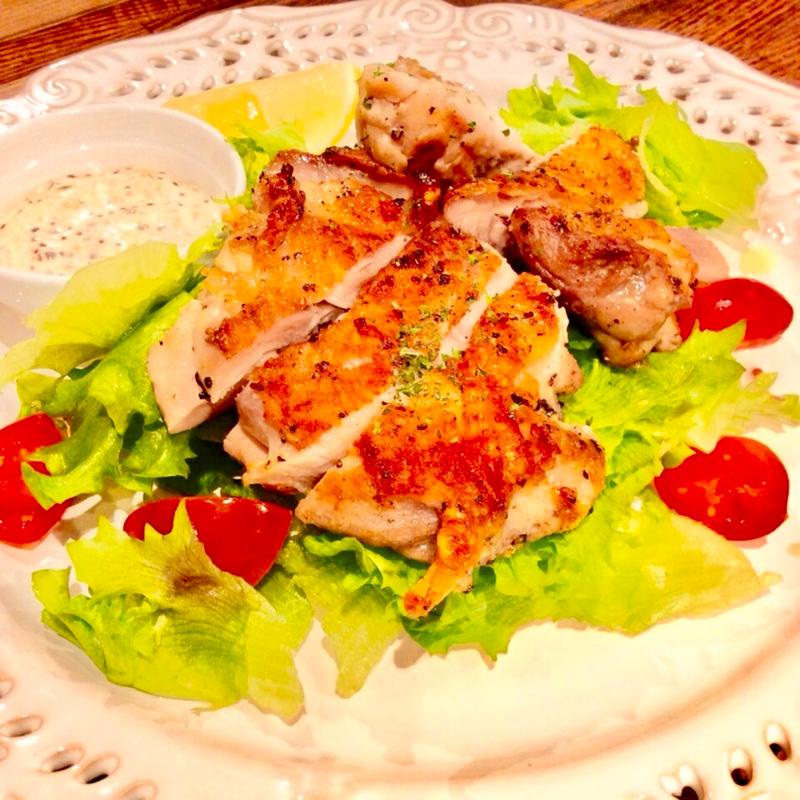 鶏のカリカリ焼き マスタードソース(イタリアンバール ミーオ 野田店)