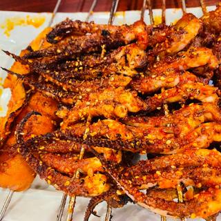 イカゲソの串焼き(アリヤ 清真美食 池袋店)